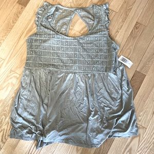 NWT Torrid Women’s Sage Green Top. Lace-detail Bodice, and Keyhole Back. Sz. 2